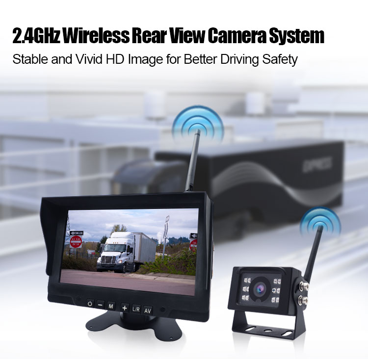 1 CH 7" LCD Saib FHD 1080P 2.4G Wireless Rearview Security Camer (3)