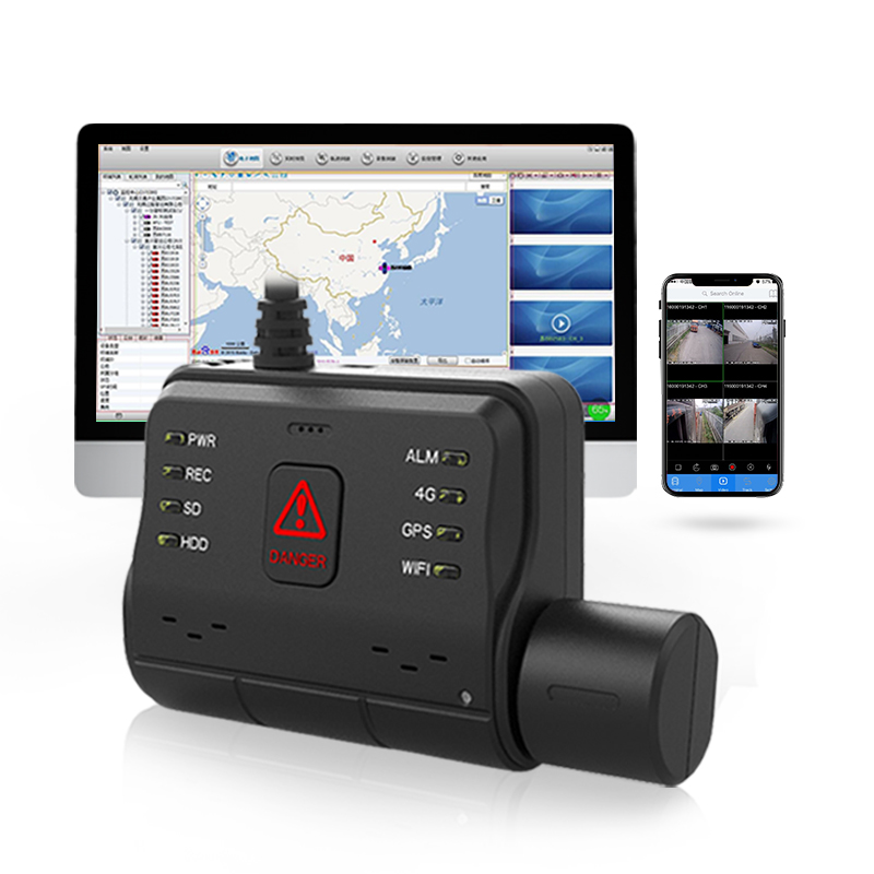 54CH 1080P piekabju kravas automašīnu flotes pārvaldība tiešraides straumēšana DVR Dash Camera LTE GPS WIFI 4G Dashcam