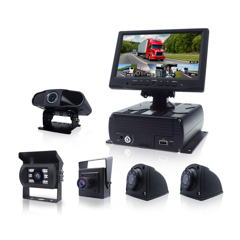 5 CH HD transportlīdzekļa kravas automašīnu atpakaļskata rezerves MDVR kameras DVR sistēmas komplekts (2)