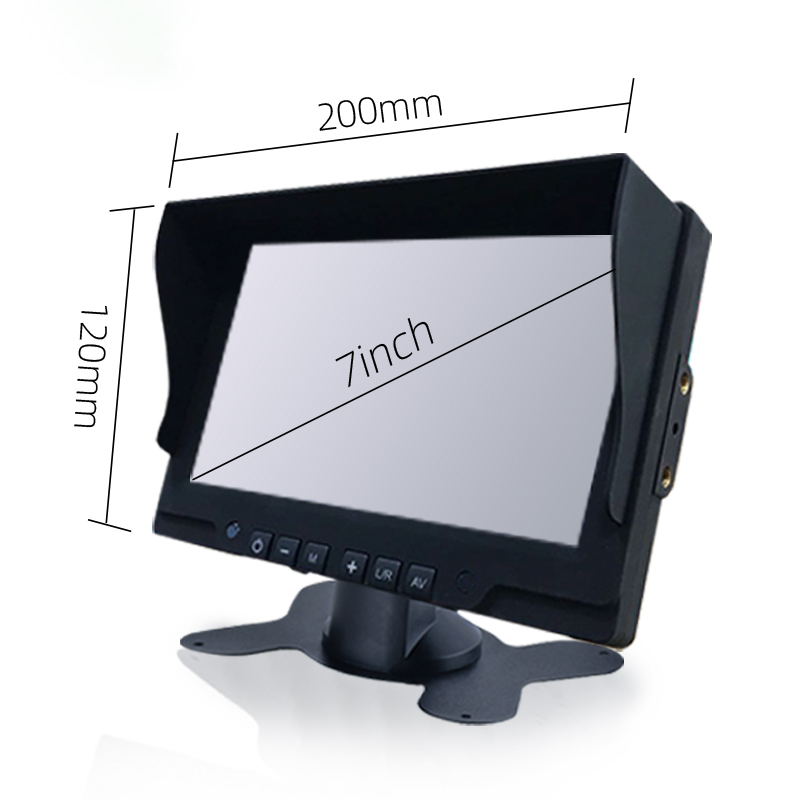 7 ইঞ্চি 1080P 2ch AHD ক্যামেরা ভিডিও ইনপুট ডিজিটাল TFT LCD রিয়ার ভিউ পার্কিং ব্যাকআপ বাস টি (