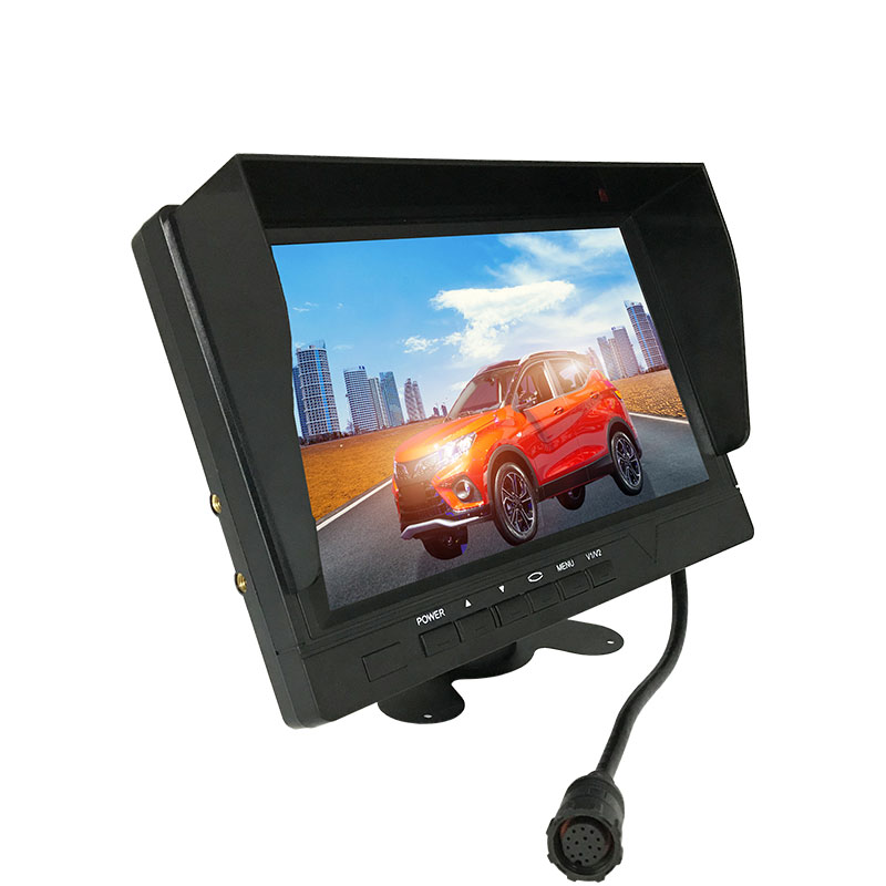 9 collu četru dalīta ekrāna TFT LCD krāsu automašīnu monitors autobusu kravas automašīnu parka pārvaldībai (2)