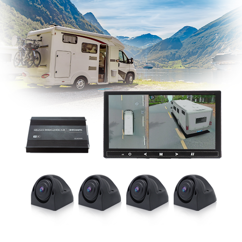 360 AHD kravas autobusu dzīvojamo māju kamera telpiskā skata panorāmas stāvvietas sistēma