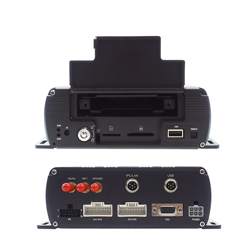 H264 8 kanālu CCTV automašīnas HD melnās kastes DVR ierakstītājs 4G GPS izsekošanas kravas automašīnu autobuss mobilais DVR (3)