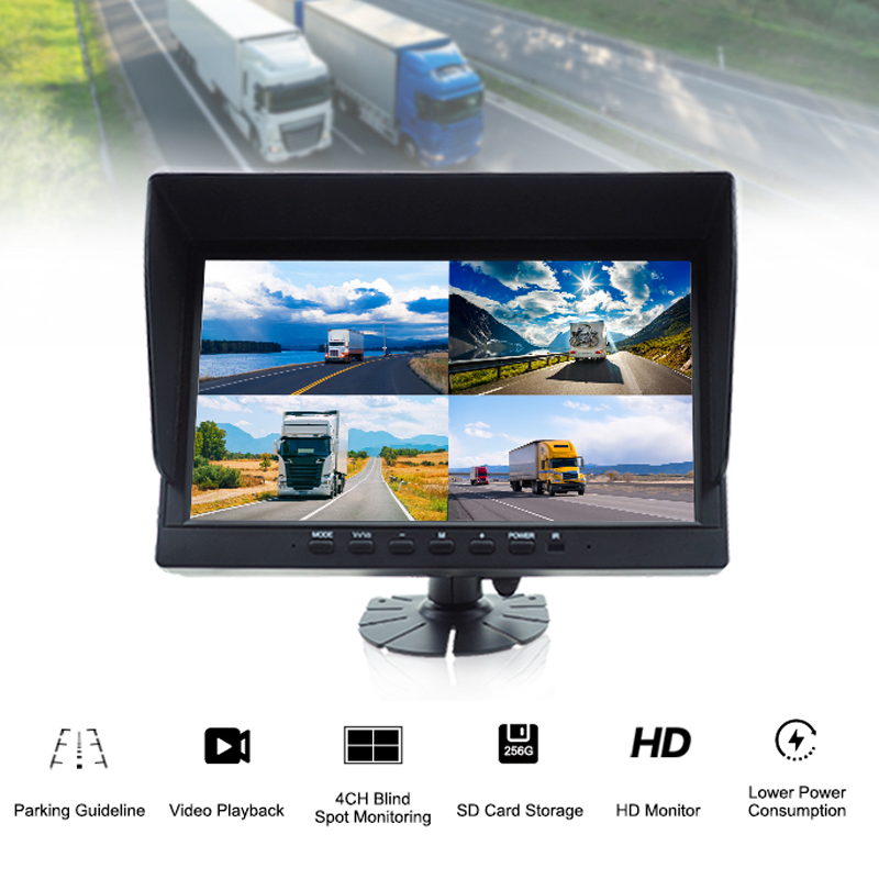 10.1 inch Quad Mode Car Monitor TFT LCD Car Rearview Reverse Monitor Rear View Dis (1)