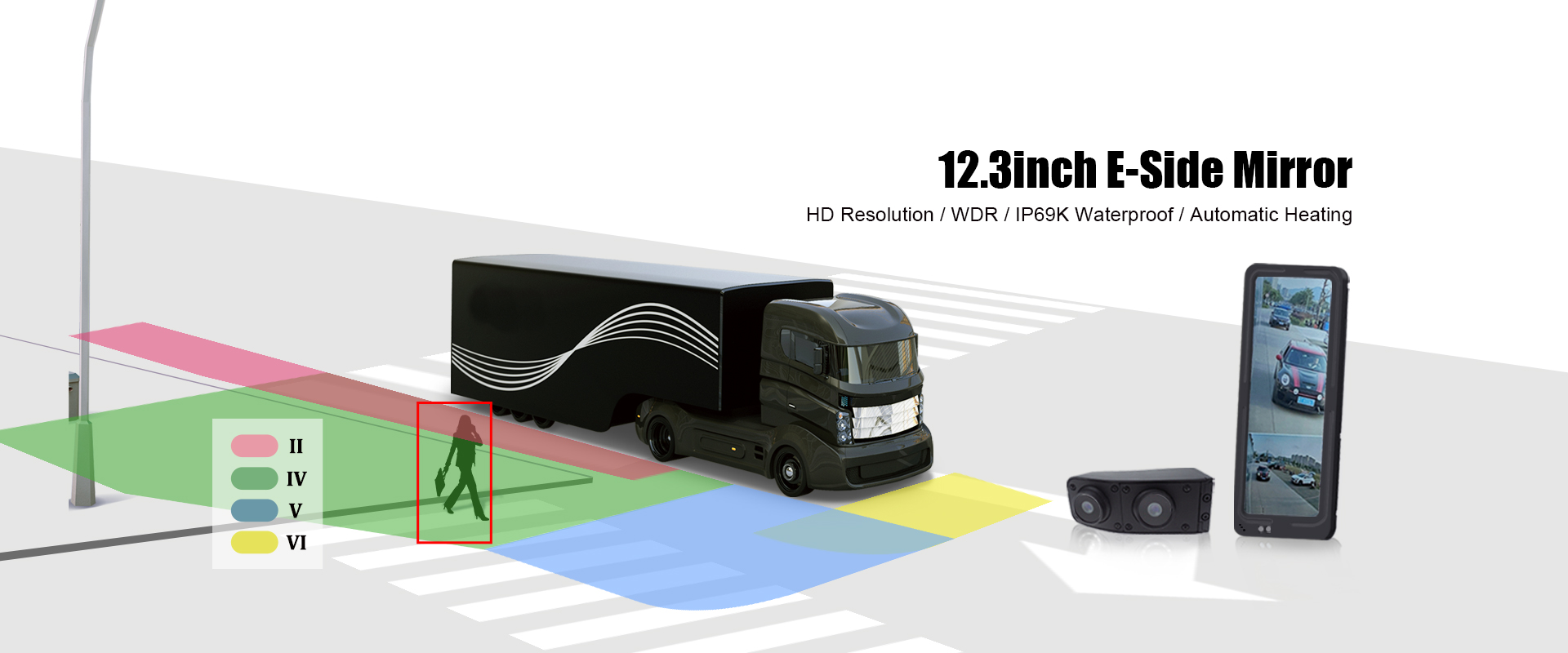 12.3inch e side mirror