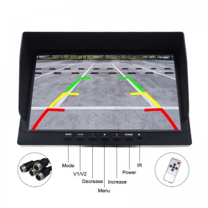 4 Channel Rear View Reverse Backup Truck  Camera 10.1 inch  TFT LCD Car Monitor