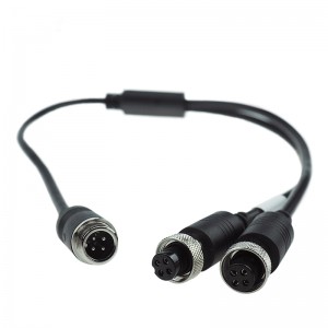50CM 4 PIN DIN 1 Male to 2 Female Plug Y Splitter Adapter Cable Converter