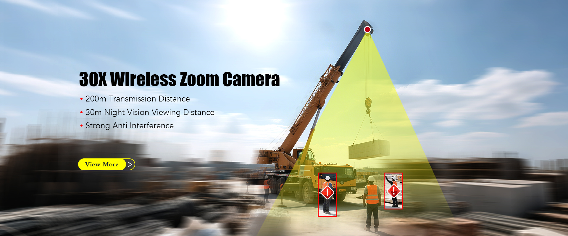 Wireless crane camera system
