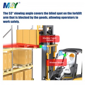 7inch Monitor Wireless Reach Truck Fork View Forklift Camera System Laser Positioning