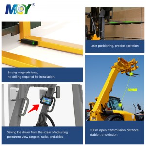 7inch Monitor Wireless Reach Truck Fork View Forklift Camera System Laser Positioning
