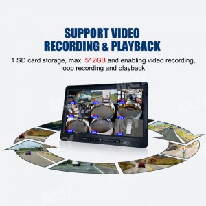  » 10.1 Inch 8 Channel ADAS DSM BSD 360 SVM MDVR Monitor