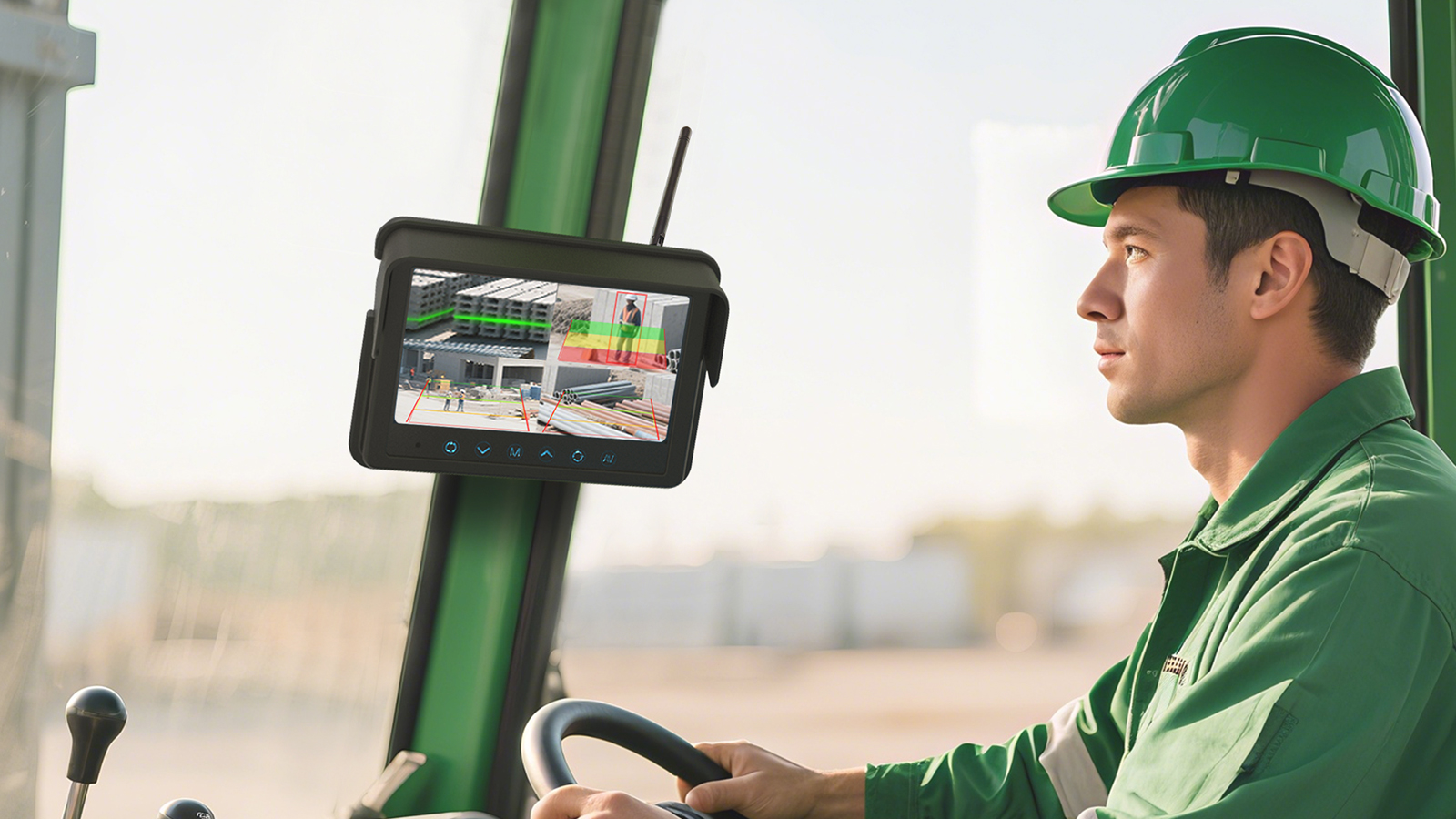 7inch 4 channel quad display waterproof monitor