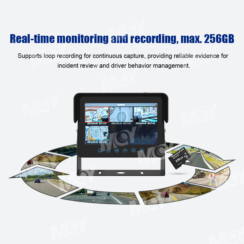 Construction Mining Vehicle Safety Monitor AI Driver Status Monitor DSM BSD Blind Spot Backup Camera System - MCY Technology Limited detail pictures