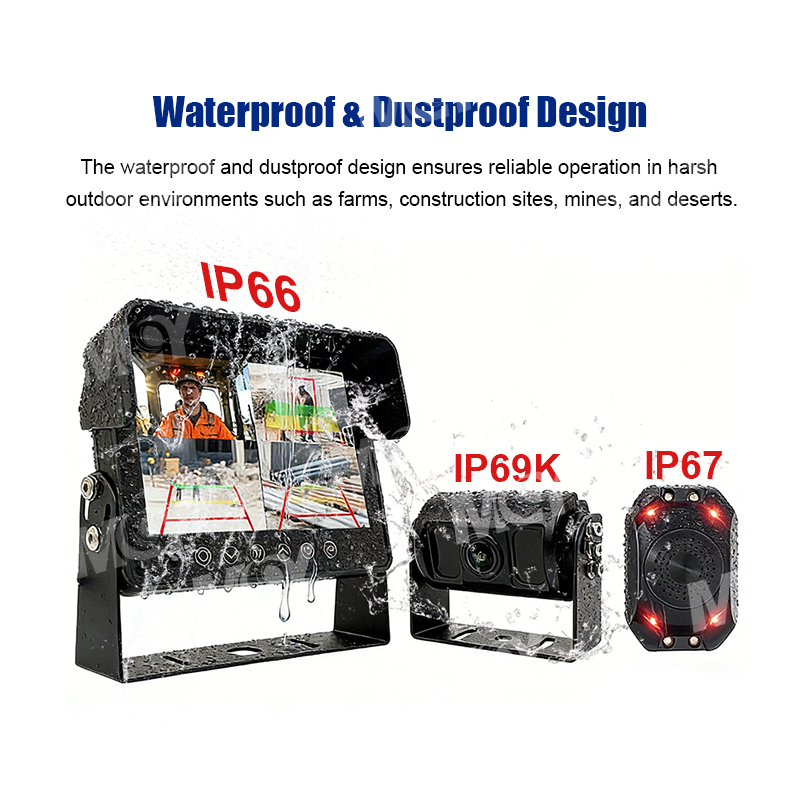 Construction Mining Vehicle Safety Monitor AI Driver Status Monitor DSM BSD Blind Spot Backup Camera System - MCY Technology Limited detail pictures