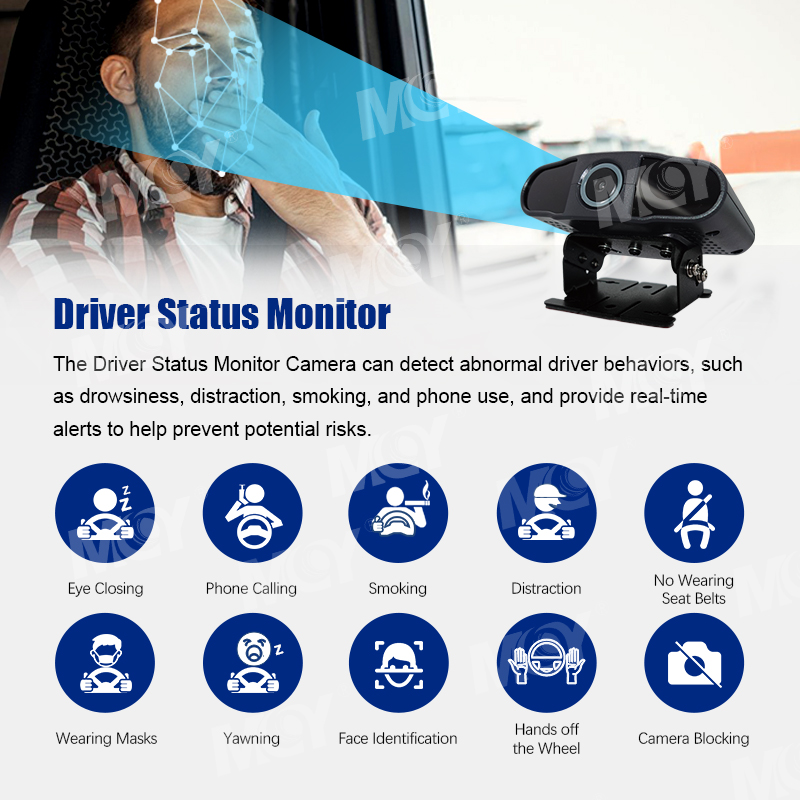 Construction Mining Vehicle Safety Monitor AI Driver Status Monitor DSM BSD Blind Spot Backup Camera System - MCY Technology Limited detail pictures
