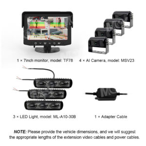 AI Camera Proximity Warning System With Flashing LED Light Pedestrian Danger Zone Alert - MCY Technology Limited